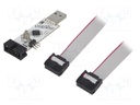 ISP; connection cable,programmer; USB,IDC10; Assoc.circ: AVR