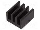 Heatsink: extruded; grilled; black; L: 11.8mm; W: 11.8mm; H: 8mm