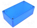 Enclosure: multipurpose; X: 82mm; Y: 152mm; Z: 50mm; 1591; ABS; blue