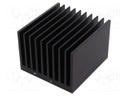 Heatsink: extruded; grilled; black; L: 100mm; W: 95mm; H: 70mm