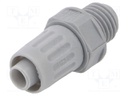 Straight terminal connector; Thread: metric,outside; -10÷110°C