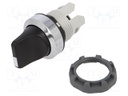 Switch: rotary; 22mm; black; Illumin: none; IP66; Pos: 2; Ø22.5mm