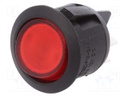 ROCKER; DPST; Pos: 2; OFF-ON; 20A/12VDC; red; neon lamp; 50mΩ