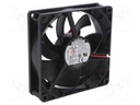 Fan: DC; axial; 92x92x25mm; 74.4m3/h; 30dBA; ball bearing; 2650rpm