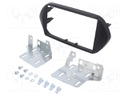 Radio mounting frame; Fiat; 2 DIN; black