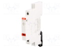 LED indicator; 115÷250VAC; Mounting: DIN; 9mm; Colour: red