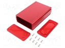 Enclosure: multipurpose; X: 115.1mm; Y: 169mm; Z: 51.6mm; red