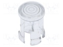 LED lens; round; Mat: polycarbonate; transparent; 5mm; UL94V-2