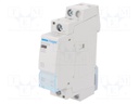 Contactor: 1-pole installation; 25A; 230VAC; NO; DIN; -10÷50°C