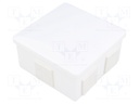 Enclosure: junction box; X: 80mm; Y: 80mm; Z: 40mm; polystyrene; IP44