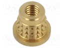 Threaded insert; brass; M2,5; BN: 37901; L: 4.1mm; MULTISERT®