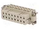 Connector: HDC; contact insert; female; DA; PIN: 16; 16+PE; 16A; 250V