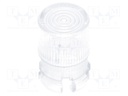 LED lens; round; Mat: polycarbonate; transparent; 5mm; Front: flat