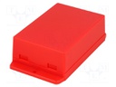 Enclosure: multipurpose; X: 70.6mm; Y: 105mm; Z: 35.5mm; ABS; red