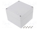 Enclosure: multipurpose; X: 120mm; Y: 120mm; Z: 90mm; polycarbonate