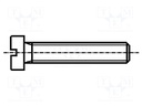 Screw; M1,2x8; DIN: 84; Head: cheese head; slotted; steel