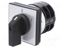 Switch: cam switch; Stabl.pos: 2; 32A; 0-1; Poles: 3; Pos: 2; 64x64mm