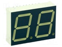 Display: LED; 7-segment; 20mm; 0.8"; No.char: 2; red; 8÷24mcd; anode