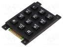 Keypad: plastic; No.of butt: 12; none; plastic; 200mΩ; 1.2N; 20mA