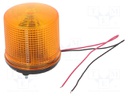 Signaller: lighting; flashing light; amber; Series: S125; 12VDC