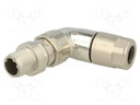 Plug; M12; PIN: 4; male; D code-Ethernet; for cable; crimped; 250V