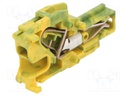 Plug; SNK; 0.2÷2.5mm2; ways: 1; terminals: 1; yellow-green; UL94V-0