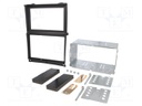 Radio mounting frame; Scania; 2 DIN; black