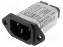 Connector: AC supply; socket; male; 3A; 250VAC; IEC 60320; 1.5mH