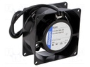 Fan: AC; axial; 115VAC; 80x80x38mm; 61m3/h; 35dBA; ball bearing