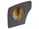 Car loudspeaker enclosure; MDF; gray melange; textil; 22l; 300mm