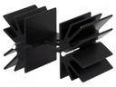 Heatsink: extruded; TO220; black; L: 25.4mm; 7.1K/W; aluminium