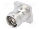 Connector: 4.3-10; flange (2 holes),for panel mounting; socket