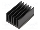 Heatsink: extruded; grilled; black; L: 50mm; W: 36.8mm; H: 25mm