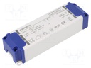 Power supply: switched-mode; LED; 36W; 12VDC; 3A; 220÷240VAC; IP20