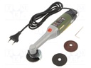 Angle grinder; 15000rpm; 100W; Power supply: 230VAC 50/60Hz