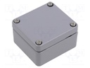 Enclosure: multipurpose; X: 58mm; Y: 64mm; Z: 34mm; AL; aluminium