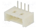 Socket; wire-board; male; 1.25mm; PIN: 4; THT; 125V; 1A; tinned