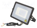 Lamp: LED flood light; 4000K; IP65; Body: black; 20W; 220/240VAC