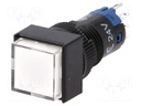 Switch: push-button; Pos: 2; SPDT; 0.5A/250VAC; 1A/24VDC; white