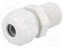 Cable gland; with long thread; PG9; IP68; Mat: polyamide; UL94V-0