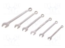 Key set; combination spanner; Pcs: 6