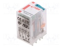 Relay: electromagnetic; 3PDT; Ucoil: 220VDC; 10A/250VAC; 10A/24VDC