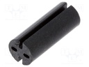 Spacer sleeve; LED; Øout: 5.1mm; ØLED: 5mm; L: 13mm; black; UL94V-0