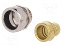 Straight terminal connector; ØBraid : 19mm; brass; SILVYN® AS-P