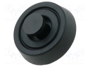 Quick mounting foot; black; polyetylene; A: 8mm; B: 20mm; C: 18mm