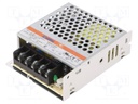Power supply: switched-mode; voltage source; 50W; 24VDC; 2.2A