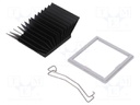 Heatsink: extruded; grilled; black; L: 42.5mm; W: 42.5mm; H: 19.5mm