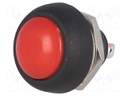 Switch: push-button; Pos: 2; 1A/250VAC; red; Illumin: none; none