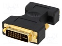 Adapter; D-Sub 15pin HD socket,DVI-I (24+5) plug; Colour: black