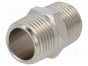 Nipple; straight; G 1/2"; Mat: nickel plated brass; 300°C